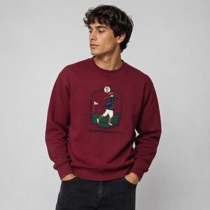 Vintage Trader Bay Sweatshirt Mens Medium Maroon Championship Golf Embroidered